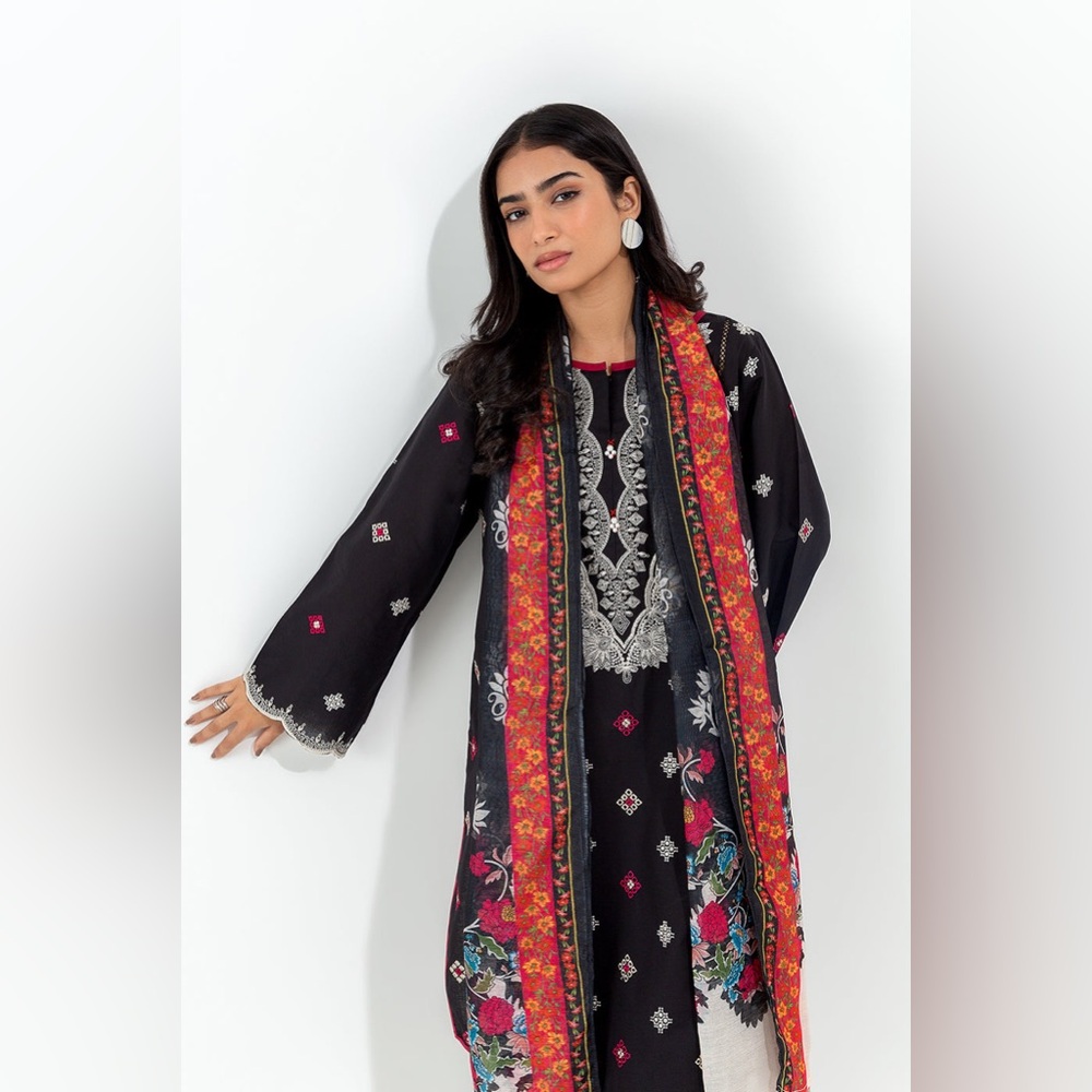 Beechtree Black Casual Long Sleeve 2 Piece Dress - Picture 2 of 13